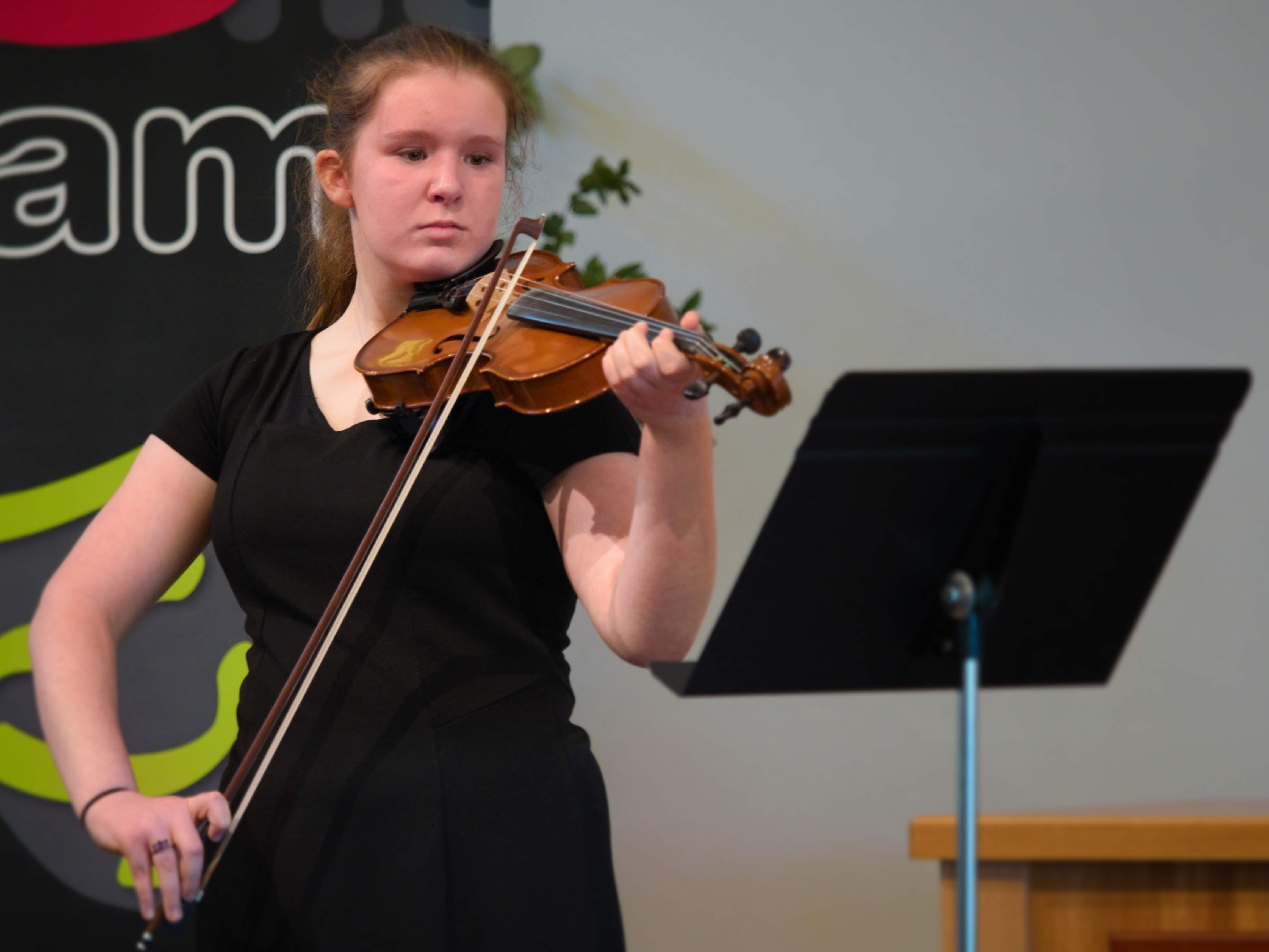 WGE Instrumental Rachael Handasyde Displays Her Skill on the Violin