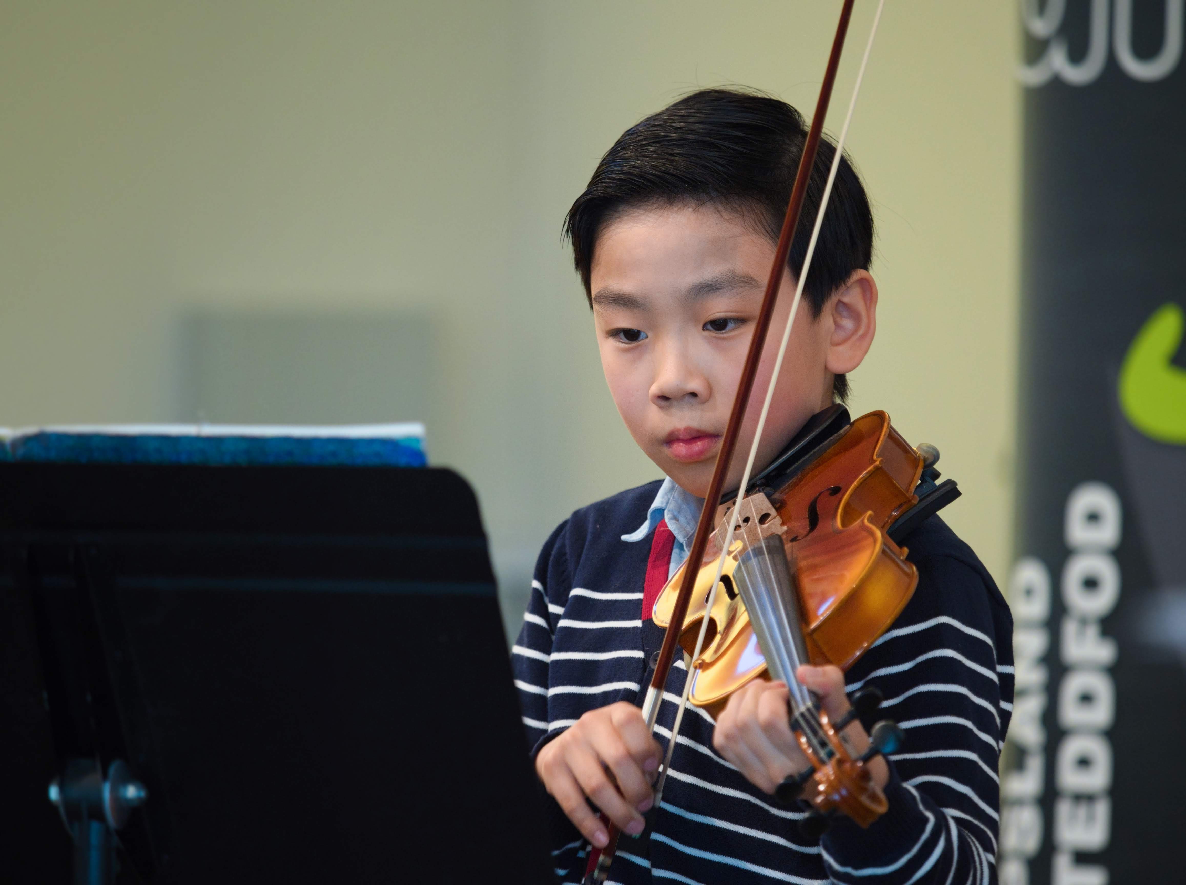 WGE Instrumental Xavier Chew Displays His Skill on the Violin